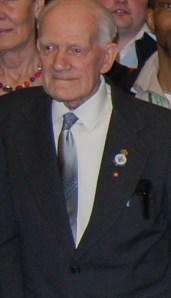 Bill pictured after receiving his award from the Mayor of Islington, Cllr Phil Kelly on March 15th