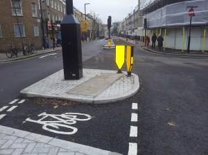 A cycle priority phase has been programmed into the signals plus a specially engineered route through the Wharfdale Road junction junction constructed for cyclists.